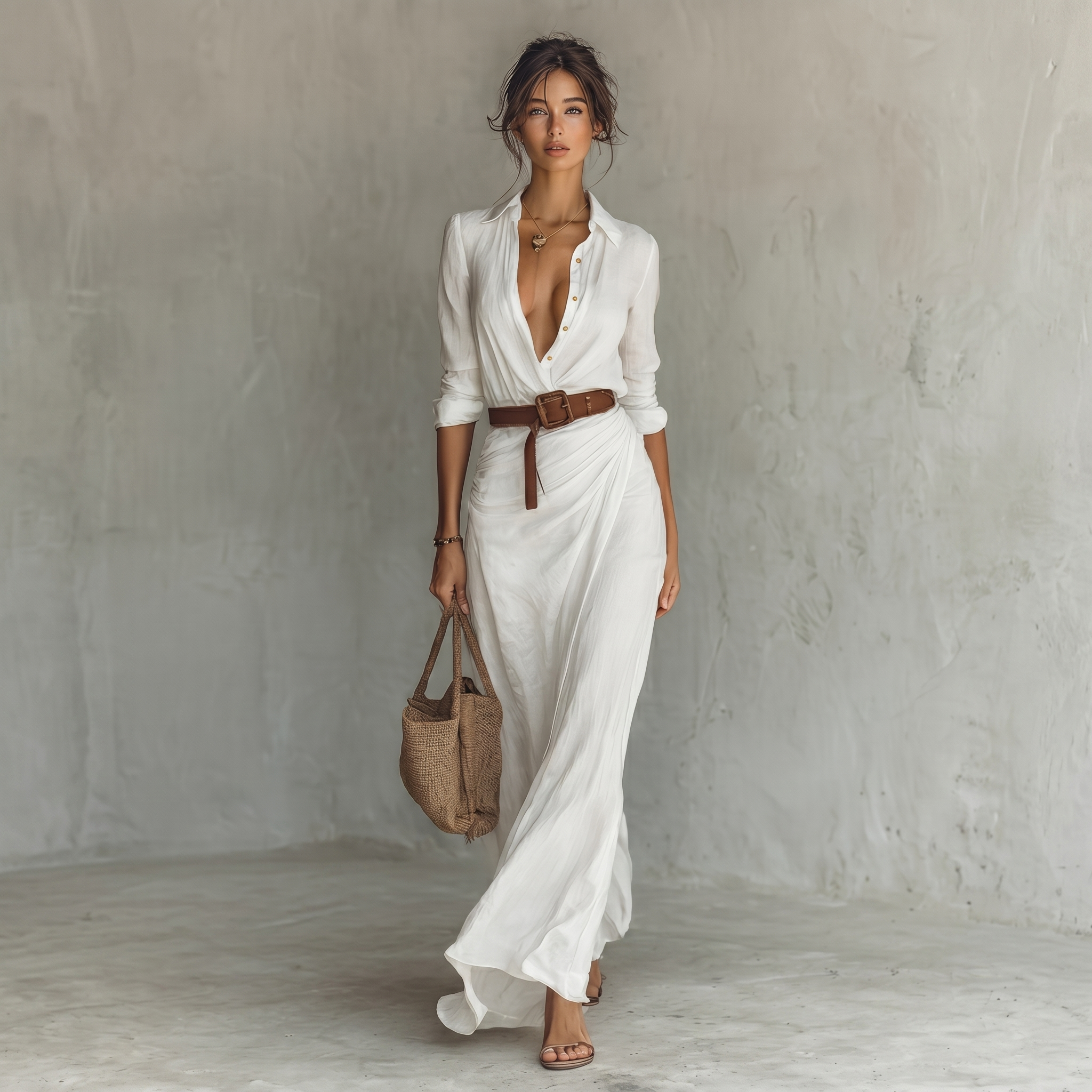 Tamara - Vestido Largo Camisero Envolvente