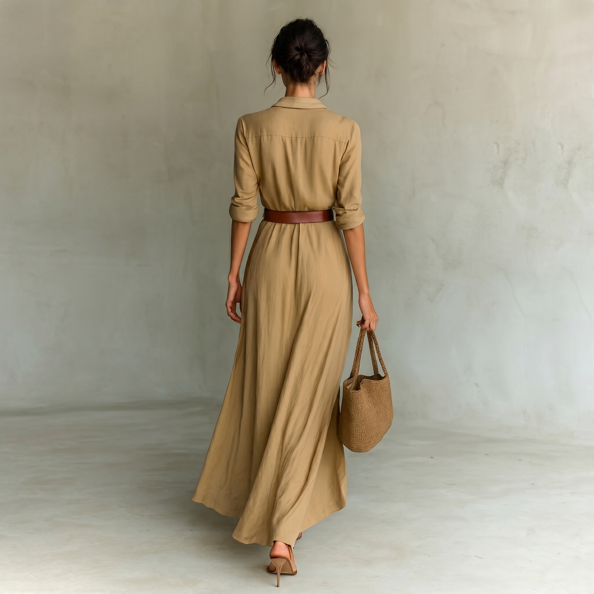 Tamara - Vestido Largo Camisero Envolvente