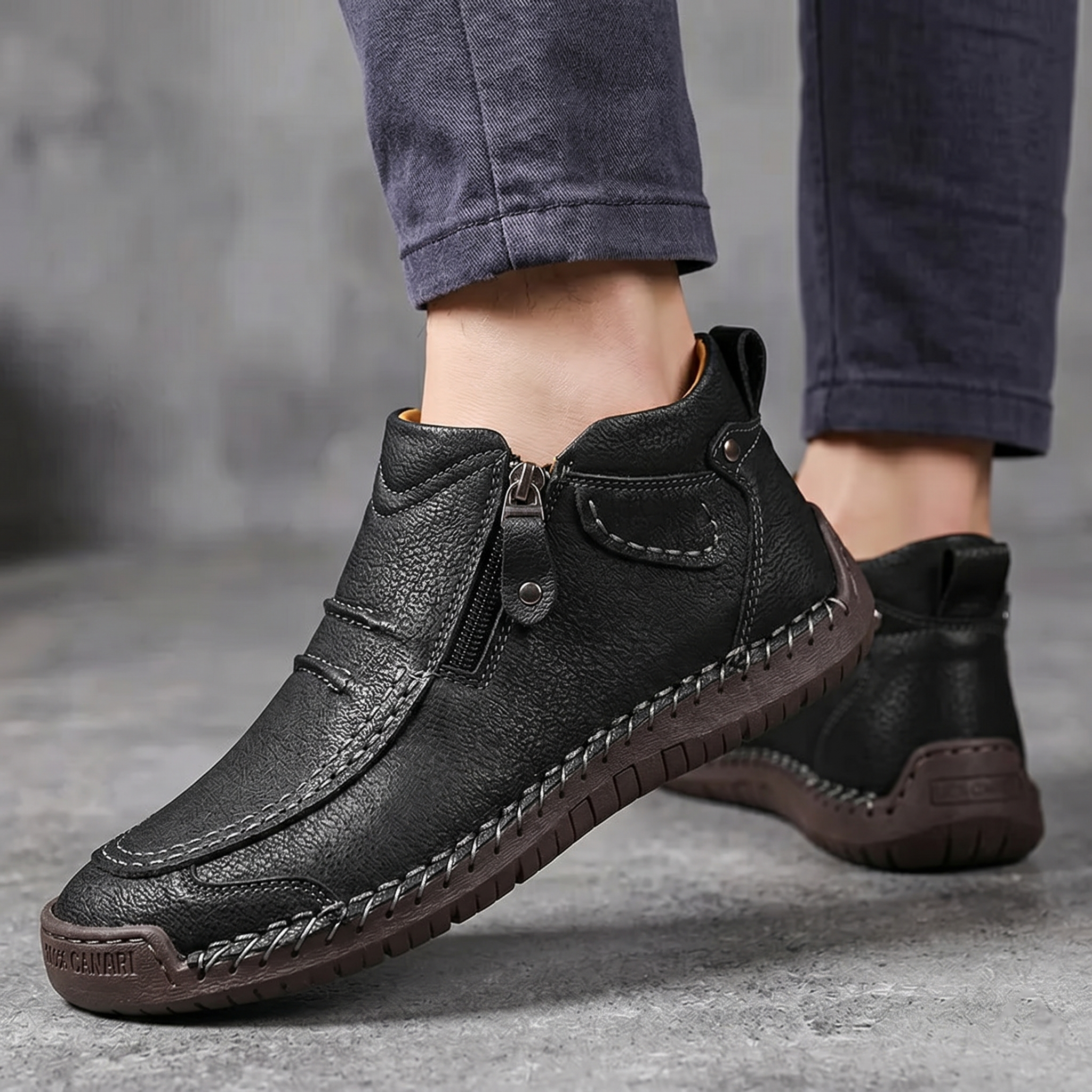 Javi - Zapatos Elegantes con Cremallera Lateral
