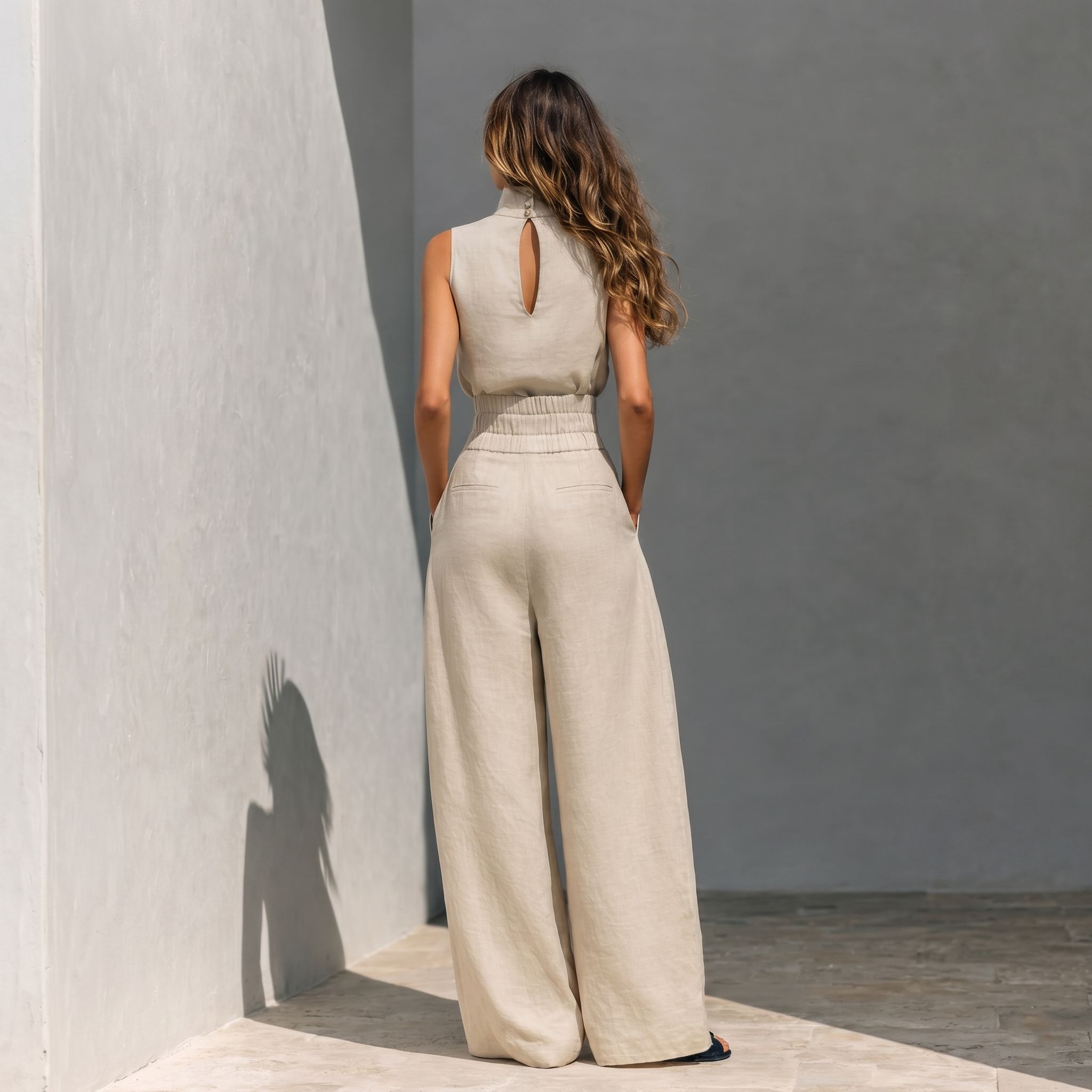 Mia - Conjunto Minimalista de Lino