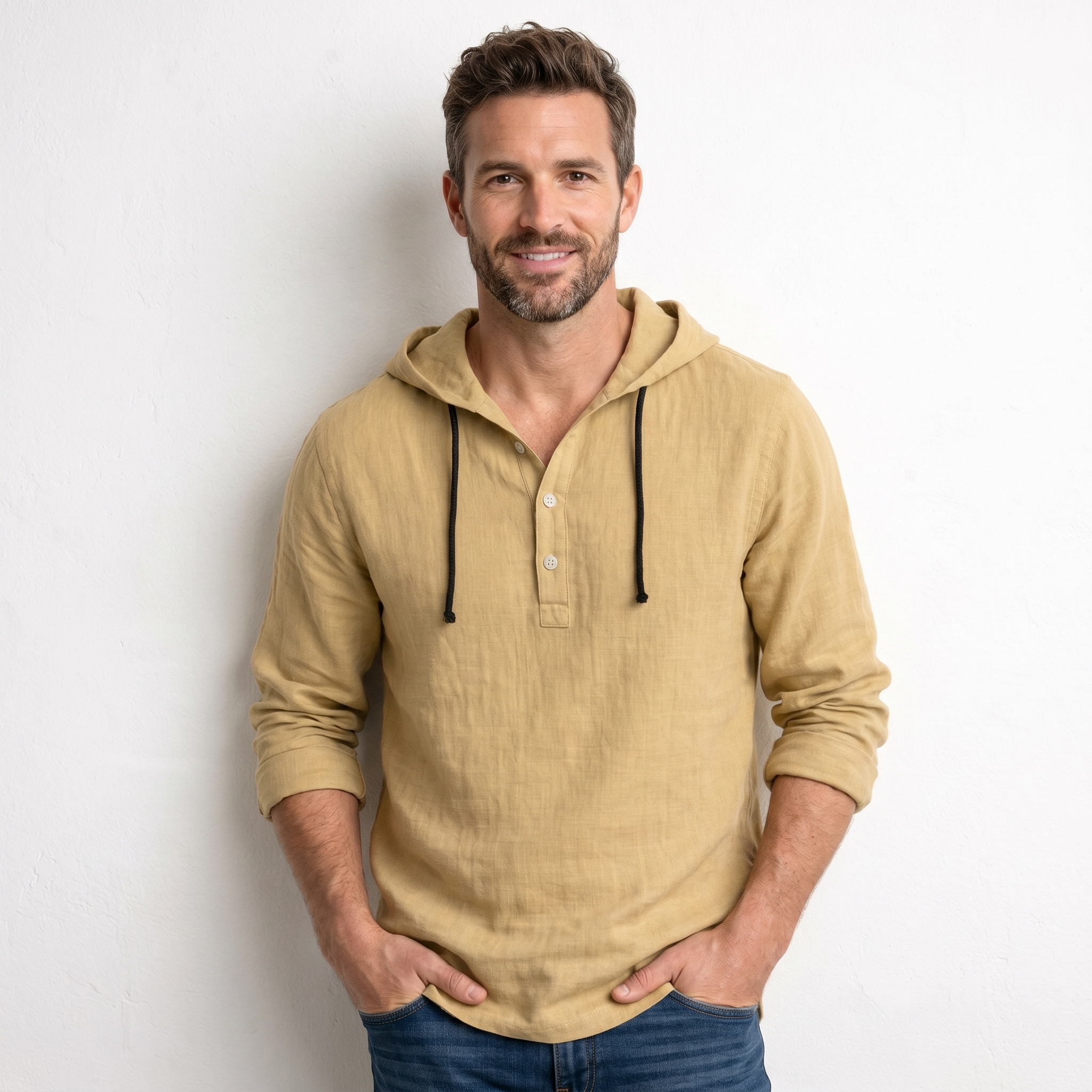 Adrián - Camisa de Lino con Capucha
