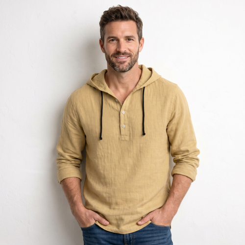 Adrián - Camisa de Lino con Capucha