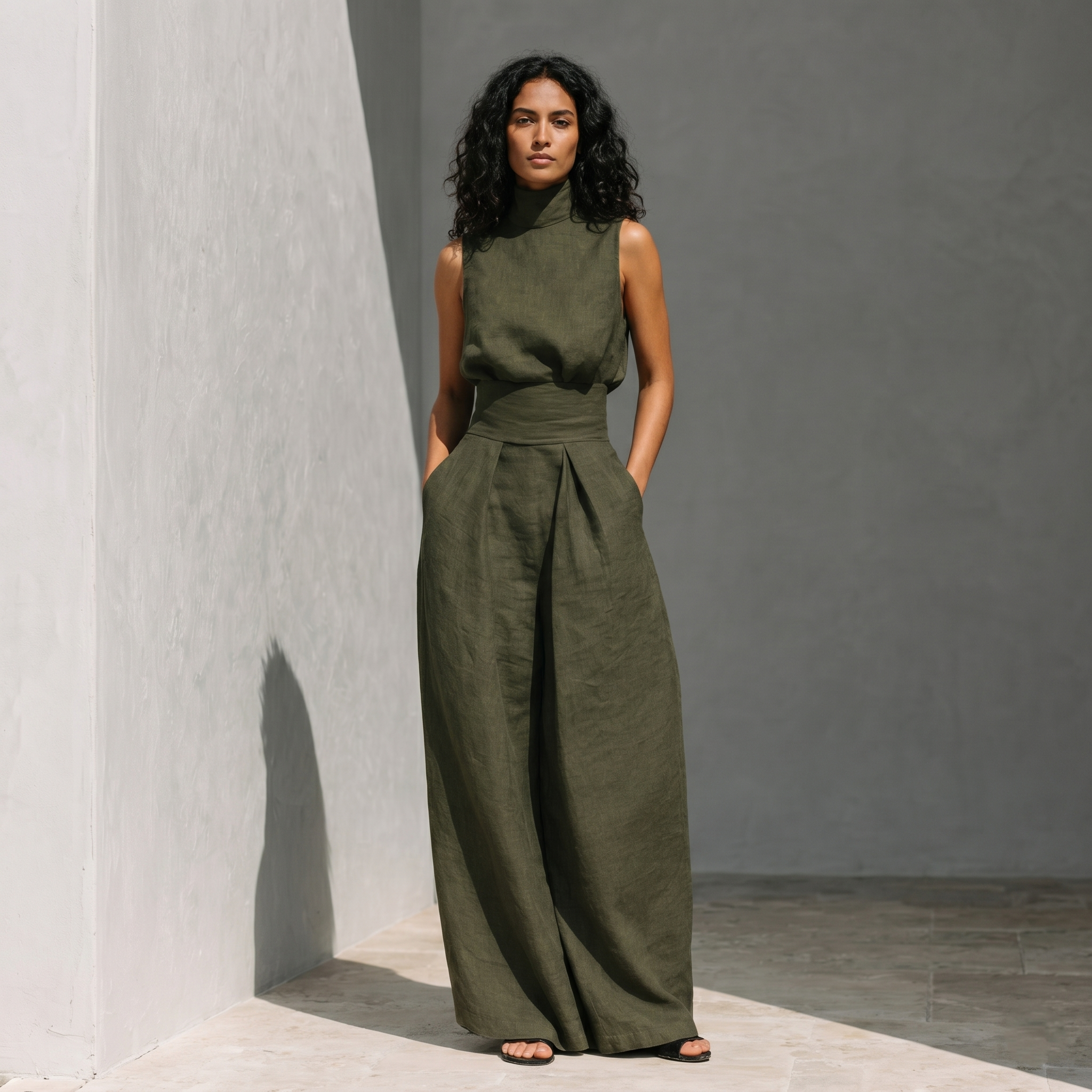 Mia - Conjunto Minimalista de Lino