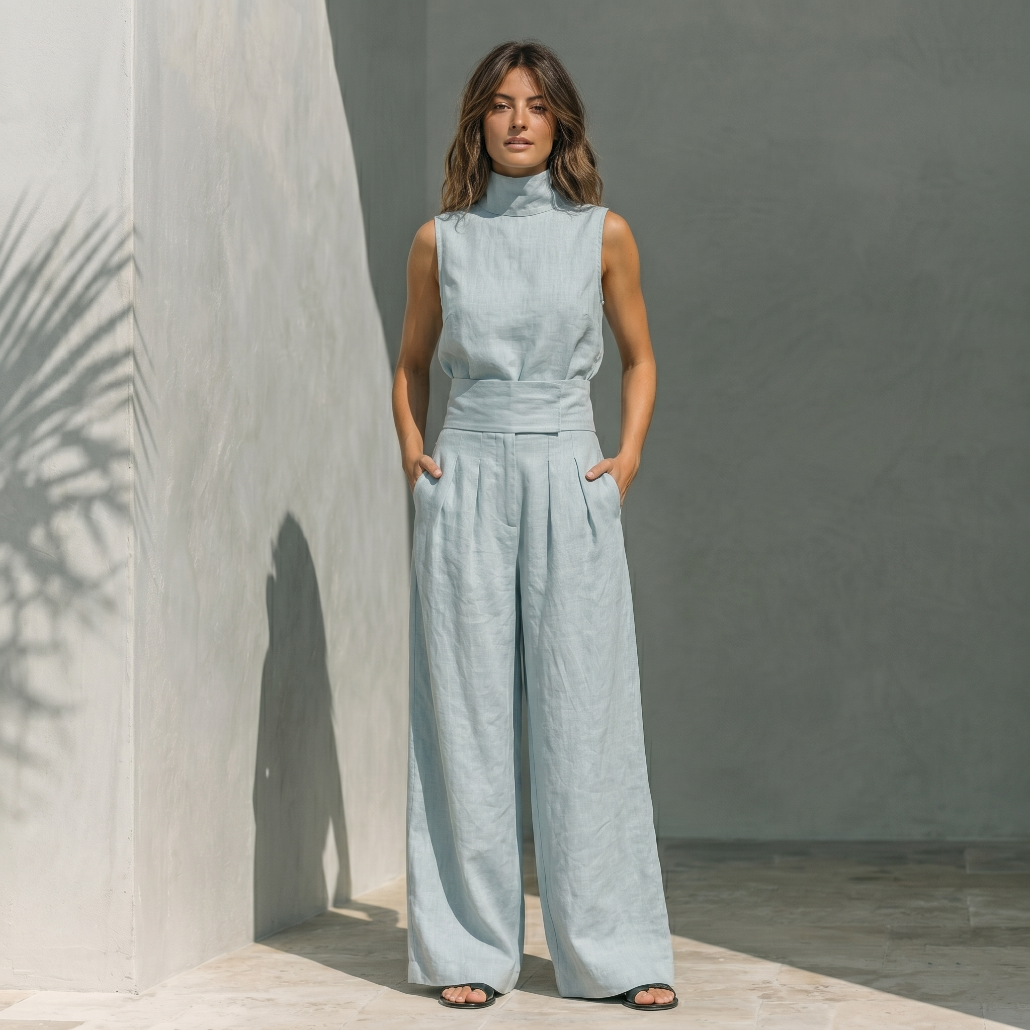 Mia - Conjunto Minimalista de Lino