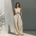 Mia - Conjunto Minimalista de Lino