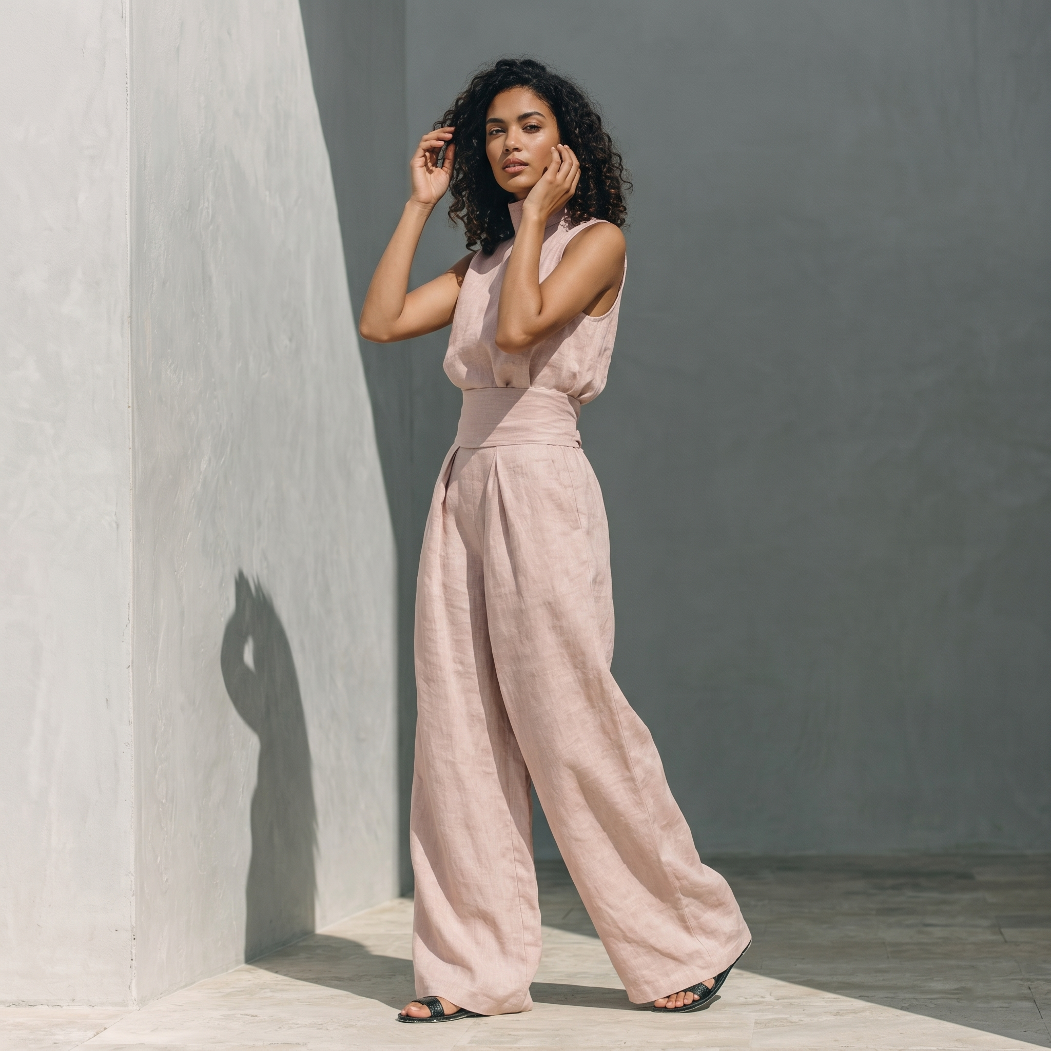 Mia - Conjunto Minimalista de Lino
