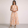 Abril - Vestido Halter Acuarela